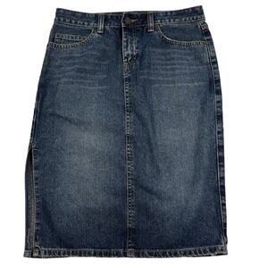 American Eagle Vintage Y2K Boho Western Denim Pencil Skirt Women's Size 2